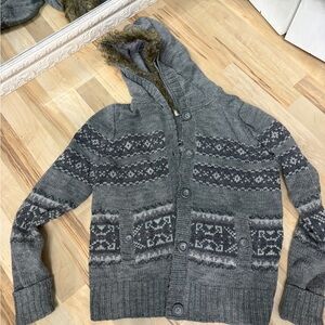 Sonoma Charcoal Knit Hoodie